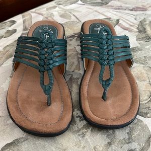 Dark Green Flip Flops